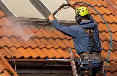 Démoussage et hydrofuge de toiture à Biras