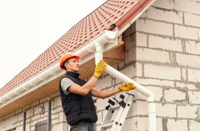 Pose et remplacement de gouttières à Biras